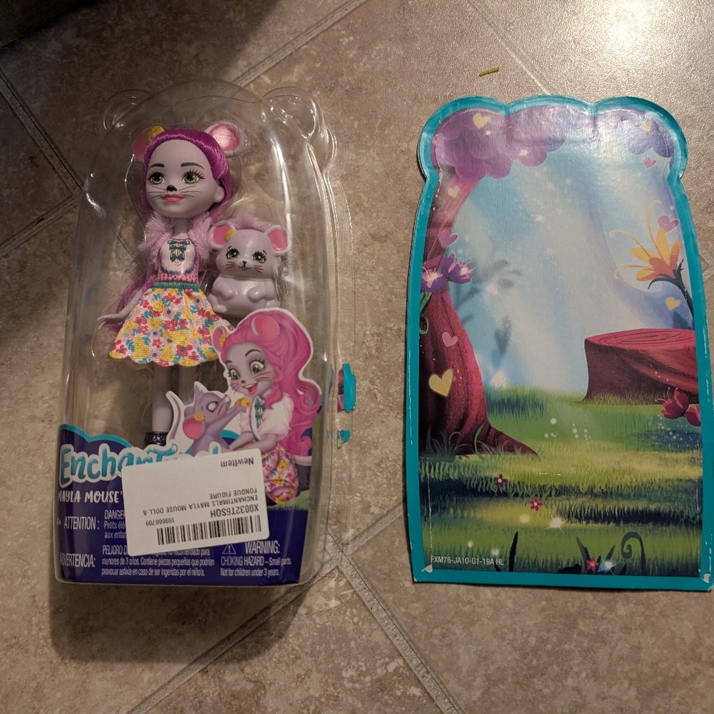 Enchantimals FXM76 Mayla Mouse Doll (6 Inch) and Fondue Animal Friend Figure